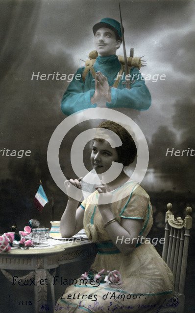 French WWI postcard, 1914-1918. Artist: Unknown