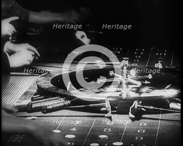 Roulette Wheel in Play, 1926. Creator: British Pathe Ltd.