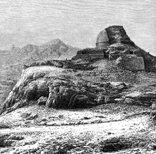 A ruined tope (stupa) in the Khyber Pass, Pakistan/Afhanistan, 1895. Artist: Unknown
