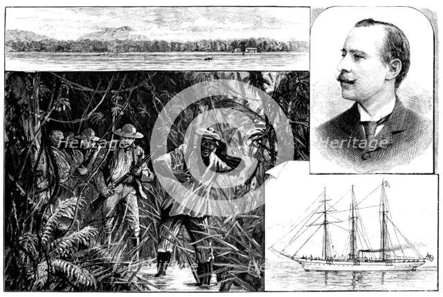 Death of Mr. Frank James, killed by a wounded elephant in West Africa, 1890. Creator: Unknown.