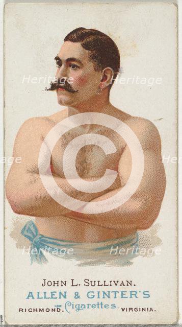 John L. Sullivan, Pugilist, from World's Champions, Series 1 (N28) for Allen & Ginter Ciga..., 1887. Creator: Allen & Ginter.