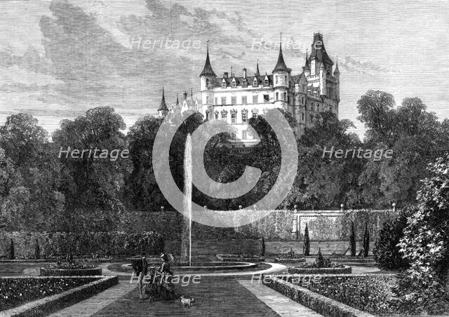 Dunrobin Castle, the seat of the Duke of Sutherland, visited by the Queen, 1872. Creator: William James Palmer.