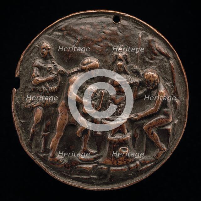 Apollo, Venus, Mars and Vulcan, c.1500. Creator: Master M.C..