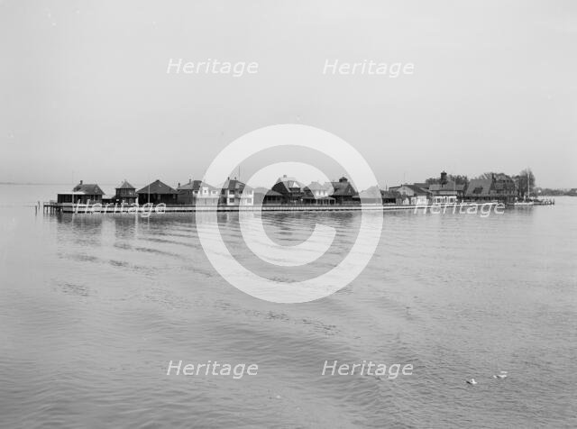 The Old club and cottages, Ste. Claire [sic] Flats, Mich., c.between 1910 and 1920. Creator: Unknown.