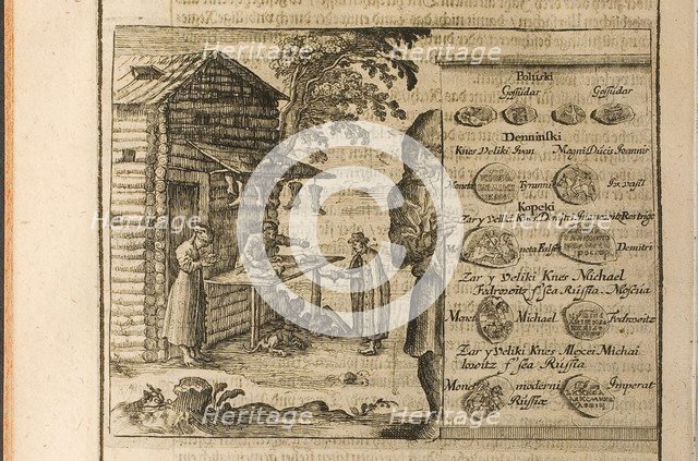 Money and Trade in Muscovy (Illustration from Travels to the Great Duke of Muscovy and the King of  Artist: Rothgiesser, Christian Lorenzen (?-1659)