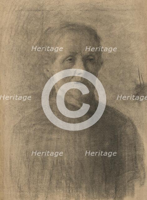 Study of an Old Woman's Head, 1898-1902. Creator: Elemír Halász-Hradil.