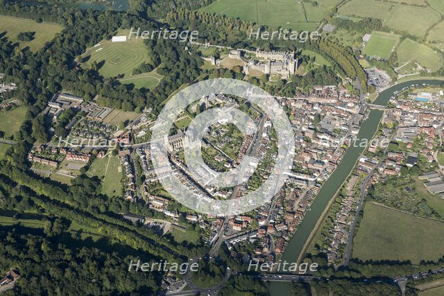 The castle and town, Arundel, West Sussex, 2016. Creator: Damian Grady.