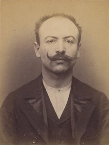 Klein. Louis. 25 ans, né le 8/8/67 à Colmar (Alsace). Employé de commerce. Anarchiste. 11/..., 1894. Creator: Alphonse Bertillon.