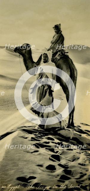 'Egypt - The Prayer in the Desert', c1918-c1939. Creator: Unknown.