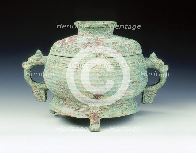 Bronze gui with animal head handles, late Western Zhou dynasty, China, 9th-8th century BC. Artist: Unknown