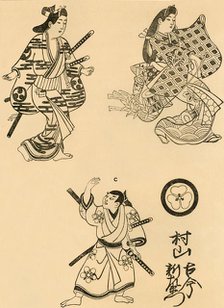 Three figures, 1693, (1924).  Creator: Torii Kiyonobu I.