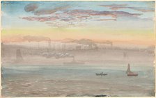 East River, Sunrise, 1862. Creator: Charles de Wolf Brownell.