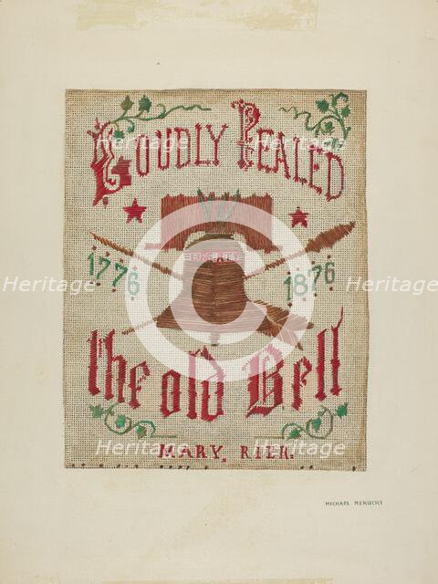 Sampler, c. 1941. Creator: Michael Rekucki.