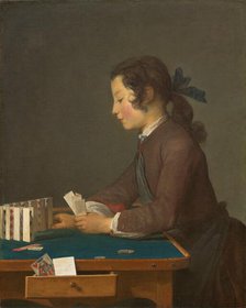 The House of Cards, probably 1737. Creator: Jean-Simeon Chardin.