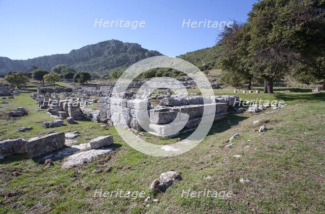 Buildings in Kassope, Greece. Artist: Samuel Magal