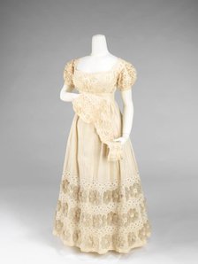 Evening dress, American, ca. 1820. Creator: Unknown.