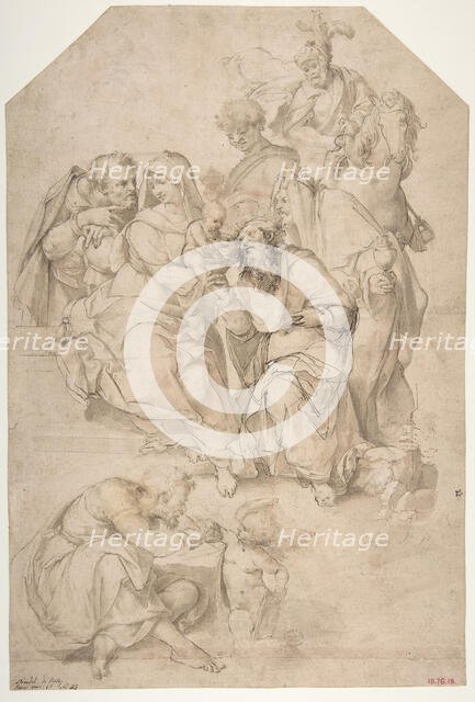 The Adoration of the Magi, 1500-1571. Creators: Nosadella, Jesus Christ.