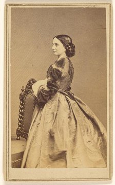 Full-length portrait of an unidentified woman in profile, 1864. Creator: Charles De Forest Fredricks.