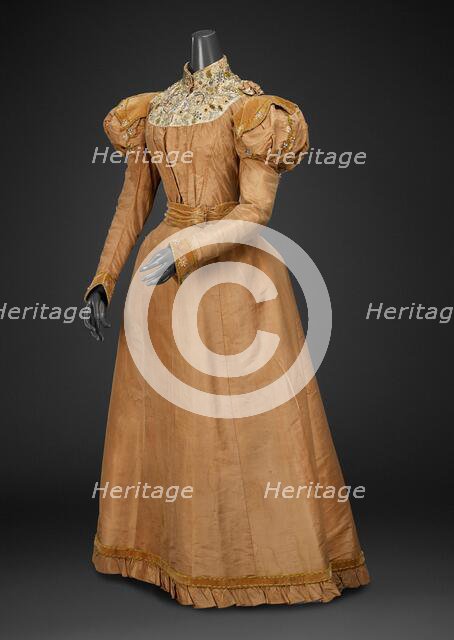 Dress (Bodice, Skirt), about 1892. Creator: Mme. De Latour.