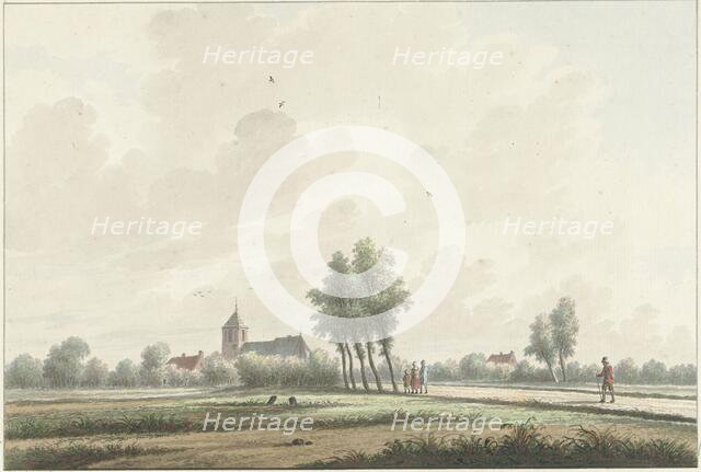 A landscape with a church on the horizon, 1758-1815. Creator: Nicolaas Wicart.