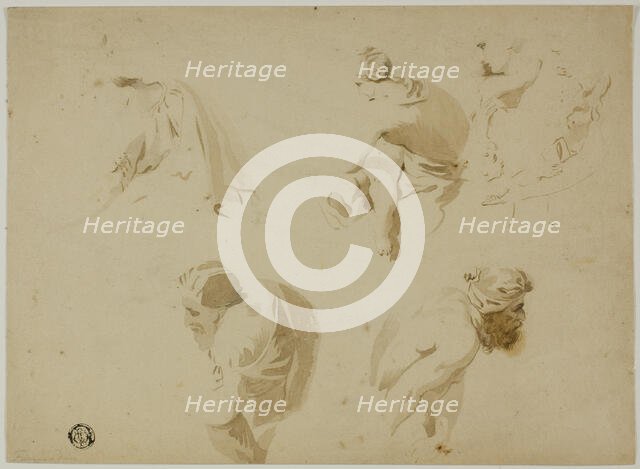 Sketches of Mother and Child, Stooping Man, n.d. Creator: Unknown.