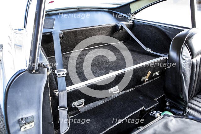 Rear seat of a 1961 Aston Martin DB4 GT SWB lightweight. Creator: Unknown.