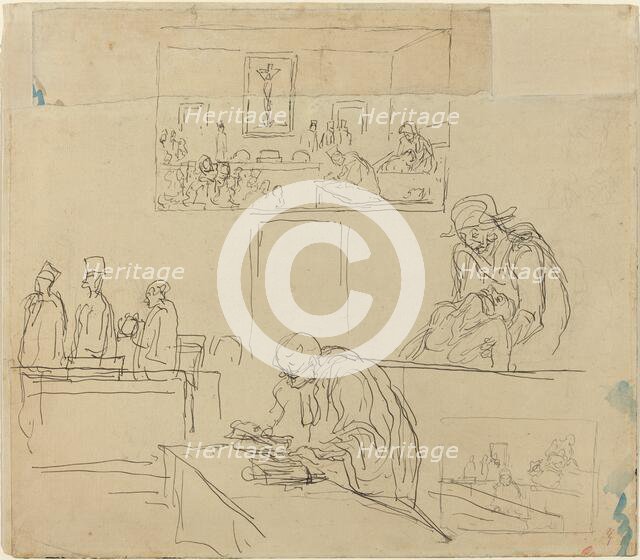 Scene of the Tribunal (The Verdict). Creator: Honore Daumier.