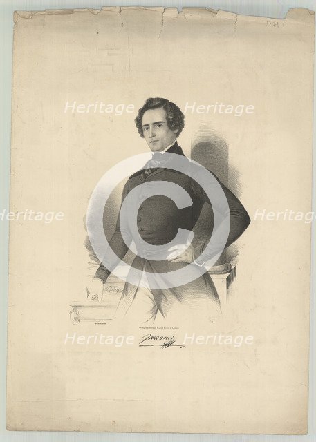 Portrait of the Composer Richard Wagner (1813-1883), 1840s.