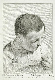 Boy Reading, 18th century. Creator: Franz Xaver Andreas Jungwierth.