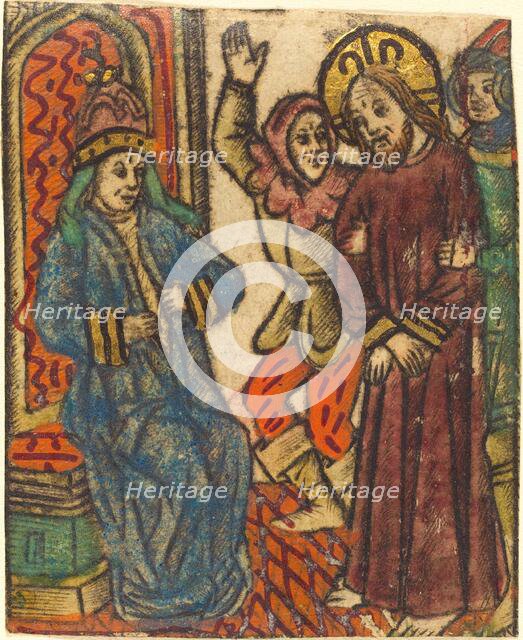 Christ before Caiaphas. Creator: Master of the Dutuit Mount of Olives.