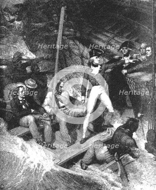 'Lieutenant Horatio Nelson Volunteering to Board a Prize in a Violent Gale, November 20...', 1891. Creator: Richard Westall.