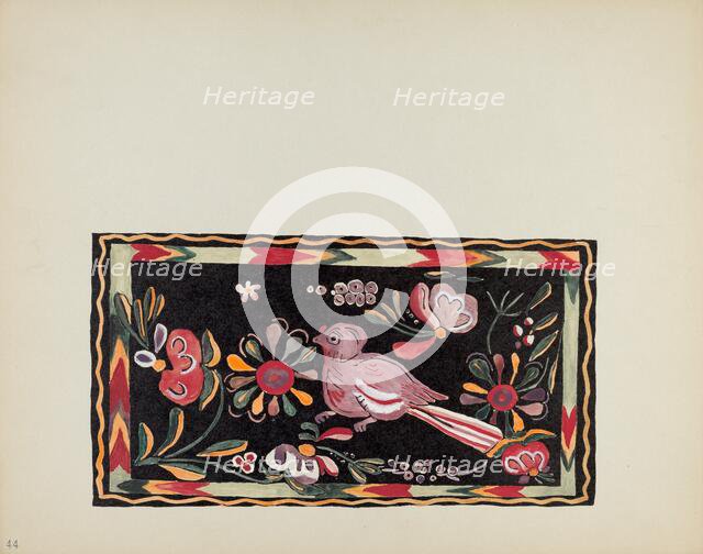 Plate 44: Painted Chest Design: From Portfolio "Spanish Colonial Designs of New Mexico", 1935/1942. Creator: Unknown.