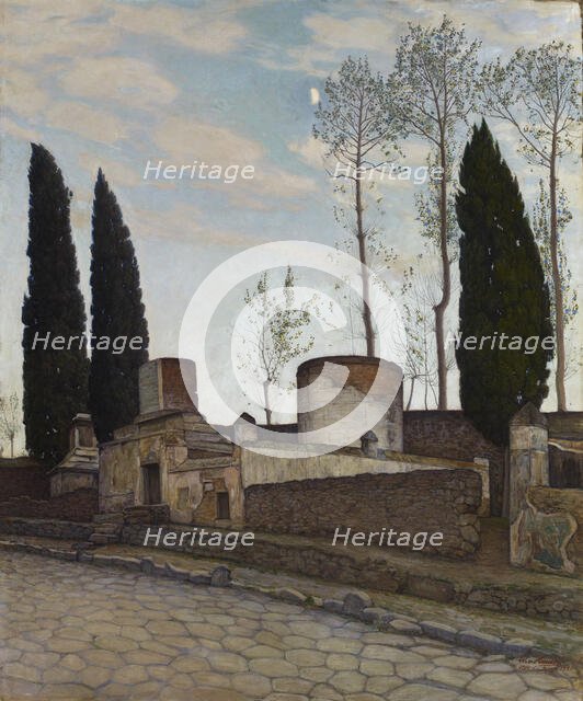 Street of Tombs in Pompeii, 1902. Creator: Werner von Hausen.