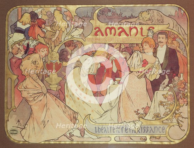 ''Amants'' a comedy at the Theatre de la Renaissance, 1895.
