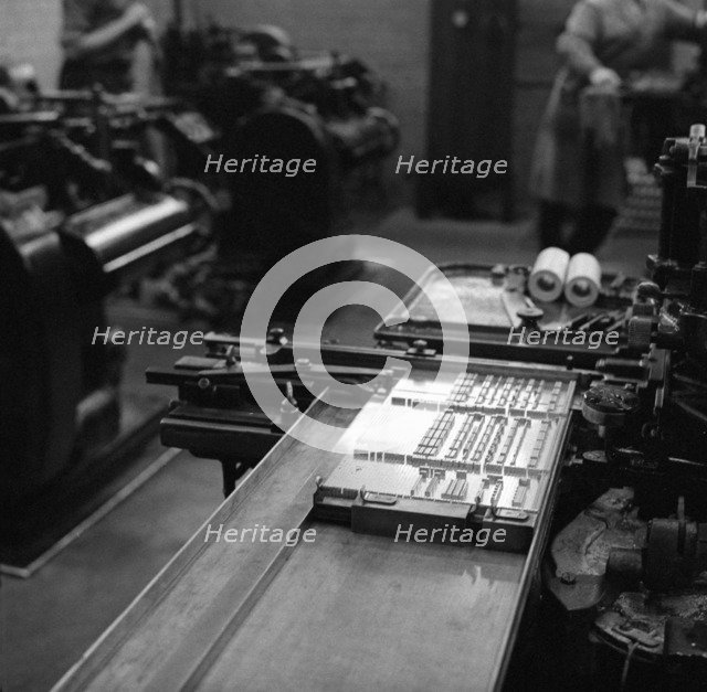 Type being set at the White Rose Press, Mexborough, South Yorkshire, 1968. Artist: Michael Walters