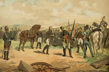 Peninsular War: Surrender of General Dupont, Battle of Bailen, 1808, (1881).  Creator: Unknown.
