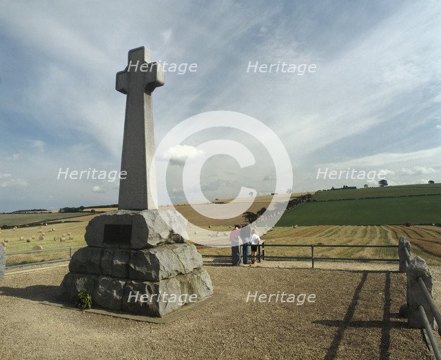Memorial cross at Flodden Field, site of Battle of Flodden 1513, Northumberland, 1994. Artist: John Critchley