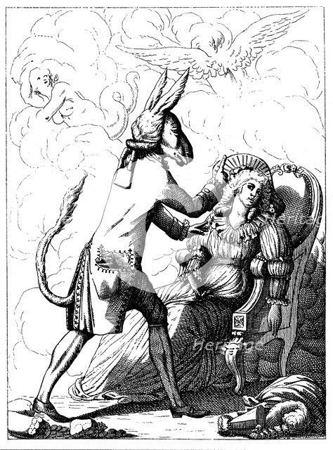 Caricature of Franz Anton Mesmer, c1785. Artist: Anon