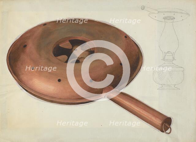 Warming Pan, c. 1936. Creator: Beverly Chichester.