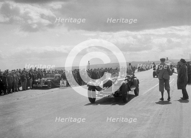 Alfa Romeo 6C of J Street competing in the RSAC Scottish Rally, 1934. Artist: Bill Brunell.