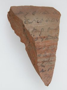 Ostrakon with Biblical Text, Coptic, 600. Creator: Unknown.