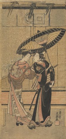 Segawa Kikunojo II as a Girl and Ichikawa Tomiyeimon?, ca. 1770. Creator: Ippitsusai Buncho.