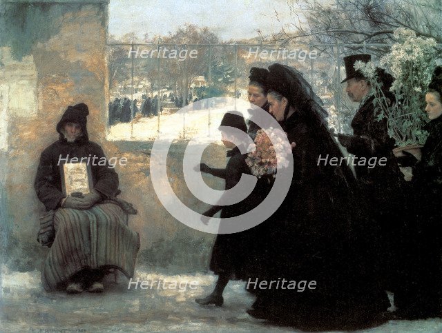 'All Saints' Day', 1888.  Artist: Emile Friant