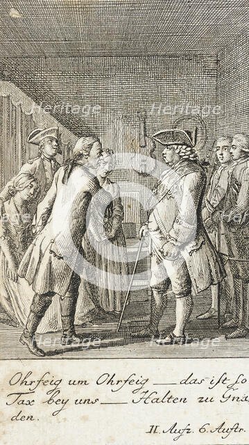 Plate 7 for Schiller's 'Intrigue and Love', 1785. Creator: Daniel Nikolaus Chodowiecki.