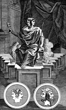 Janus, Roman god and keeper of the gate of heaven, 1798 Artist: Unknown