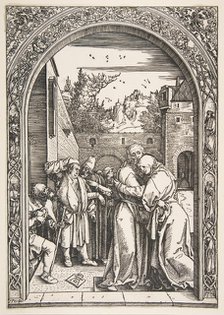 Joachim and Anna at the Golden Gate, from The Life of the Virgin, 1504. Creator: Albrecht Durer.