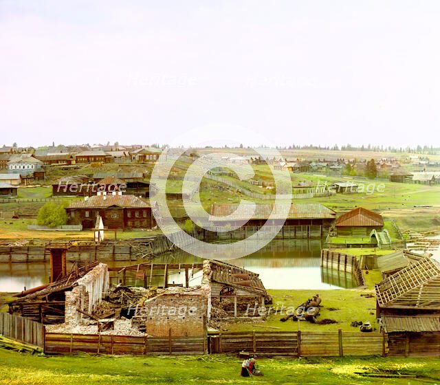 Shaitanskii factory, ceasing operations in 1905, Shaitanski Zavod, 1912. Creator: Sergey Mikhaylovich Prokudin-Gorsky.