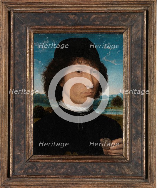 Portrait of a Man with a Roman Medal. Artist: Memling, Hans (1433/40-1494)