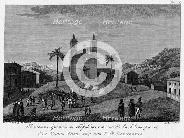 Holiday Dance on St. Catherine Island, 1813. Creator: Ivan Ivanovich Kolpakov.