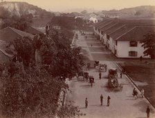 View of the Main Road, Singapore, 1860s-70s. Creator: Unknown.